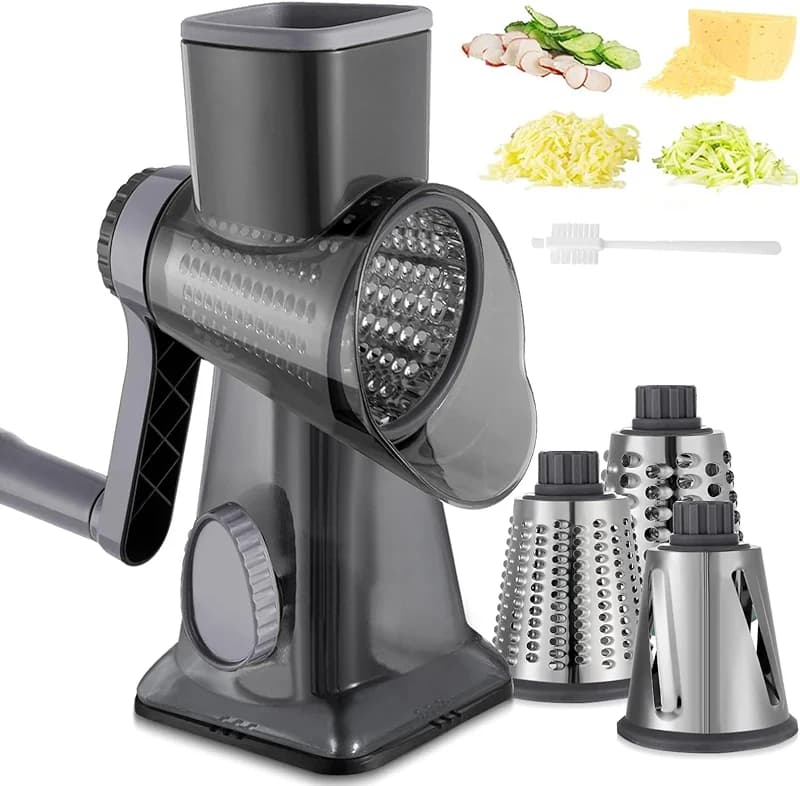 Cheese Grater Hand Crank Rotary Vegetables Shredder with Handle — image 4