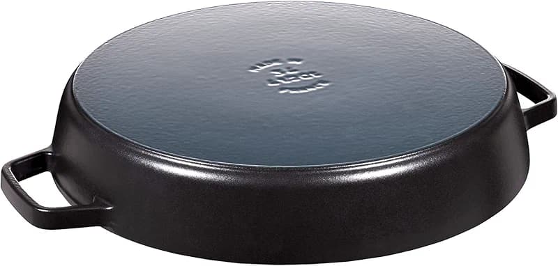 STAUB Cast Iron 13-inch Double Handle Fry Pan - Matte Black — image 3