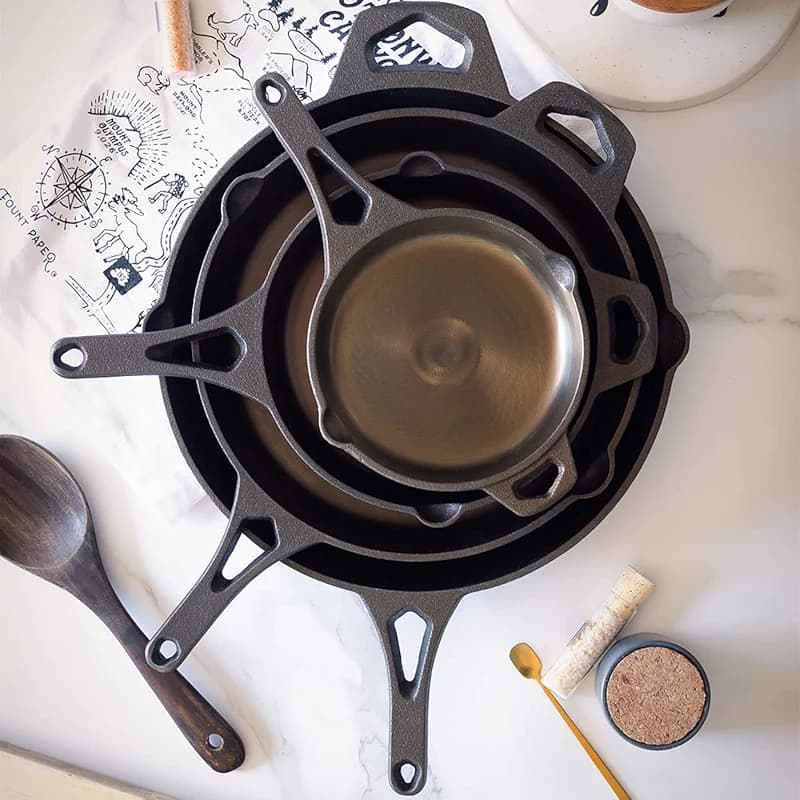 12 Inch Smooth Wasatch Pre-Seasoned Round Cast Iron Skillet — image 4