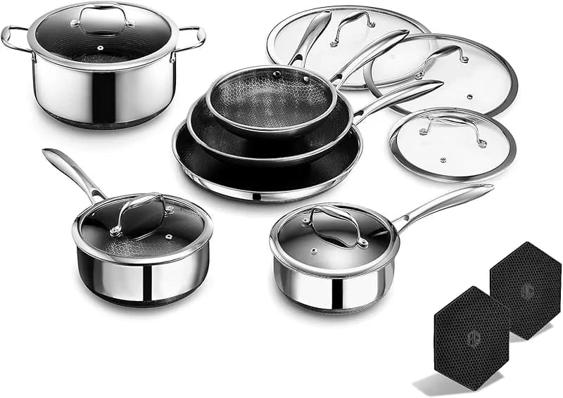HexClad Hybrid Nonstick 14-Piece Cookware Set — image 2