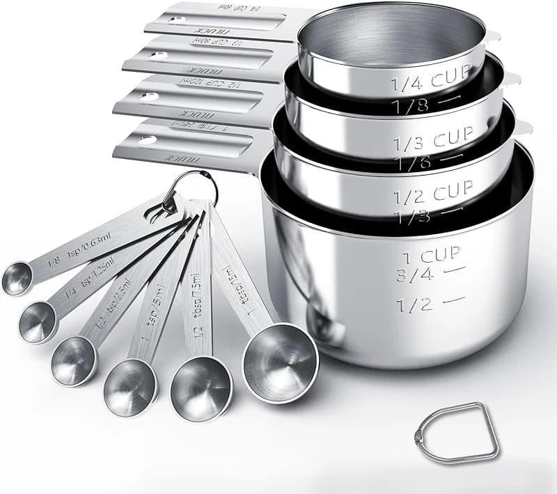 TILUCK Stainless Steel Measuring Cups & Spoons Set — image 1