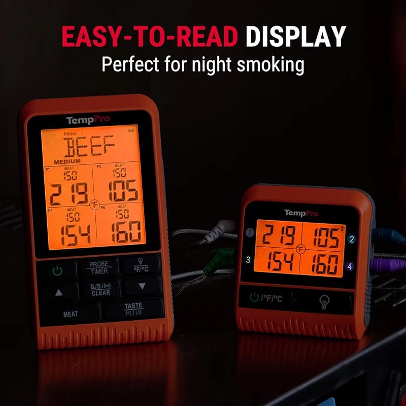TempPro TP829 1000ft Wireless Meat Thermometer Digital for Grilling and — image 8