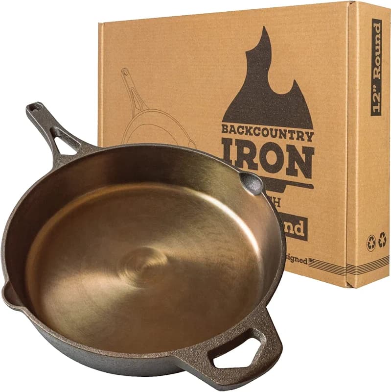 12 Inch Smooth Wasatch Pre-Seasoned Round Cast Iron Skillet — image 3