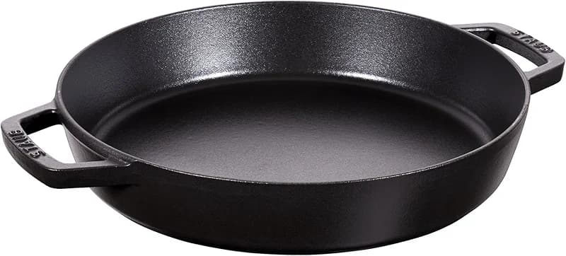 STAUB Cast Iron 13-inch Double Handle Fry Pan - Matte Black — image 4
