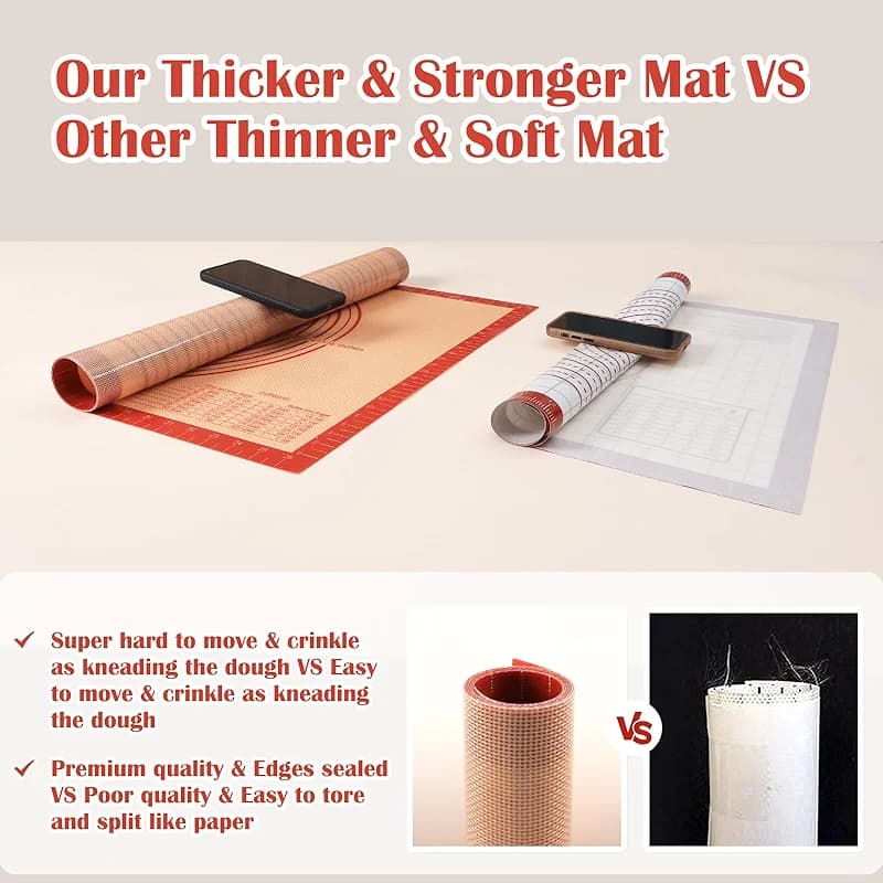 Non-slip Silicone Pastry Mat Extra Large with Measurements 36''By 24'' for — image 2