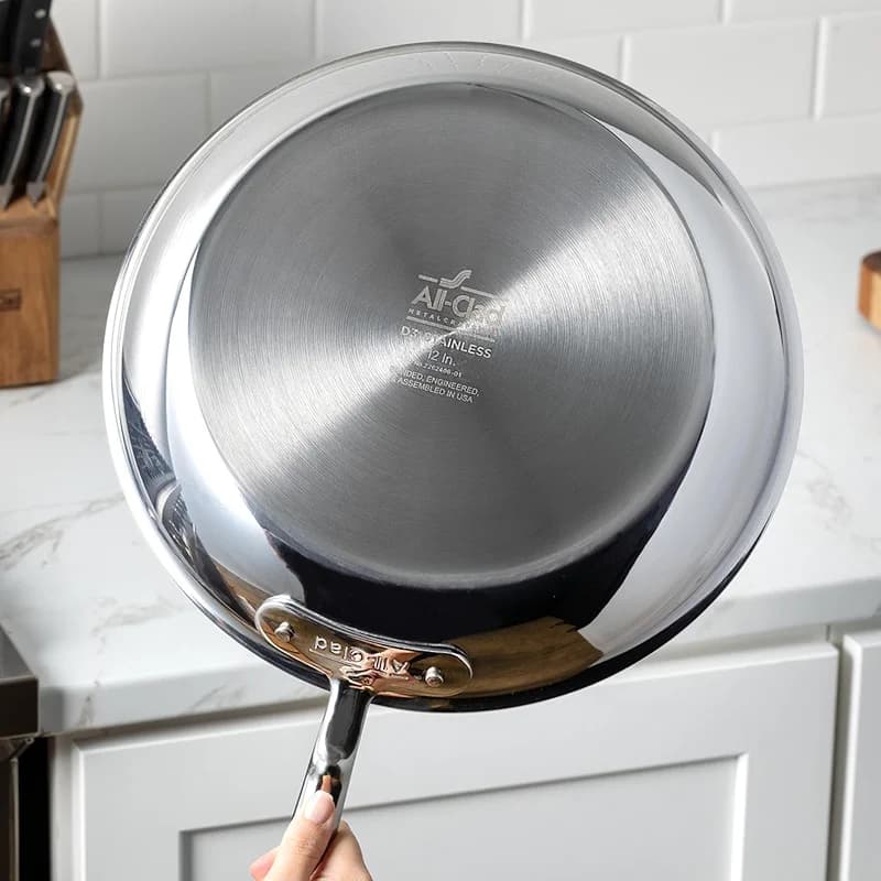 All-Clad D3® Stainless Steel 8 and 10 inch Frying Pans Set - Made in the — image 3