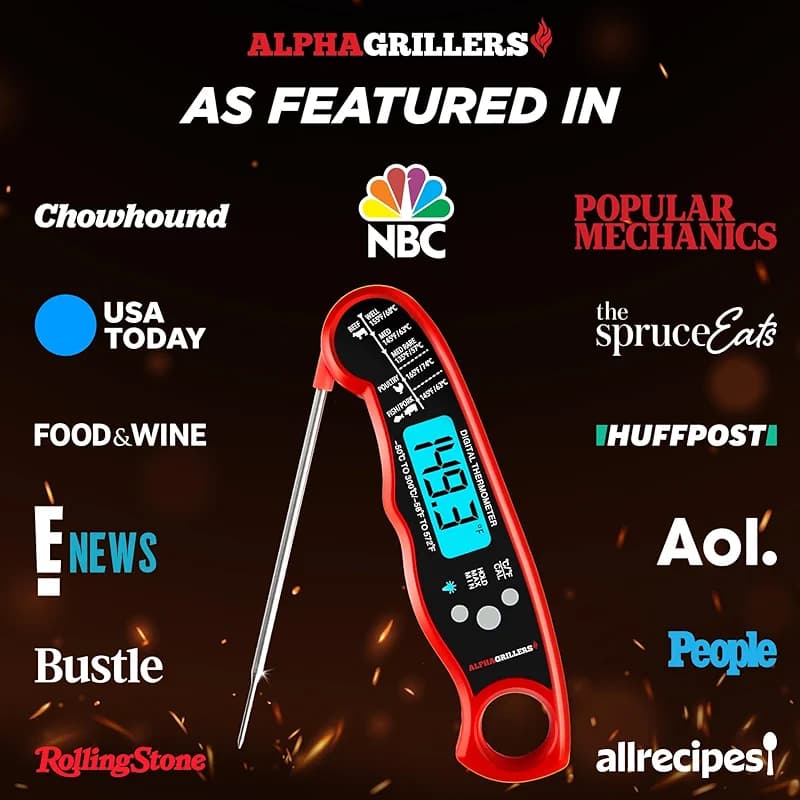 Alpha Grillers Meat Thermometer Digital – Instant Read Food Thermometer — image 7