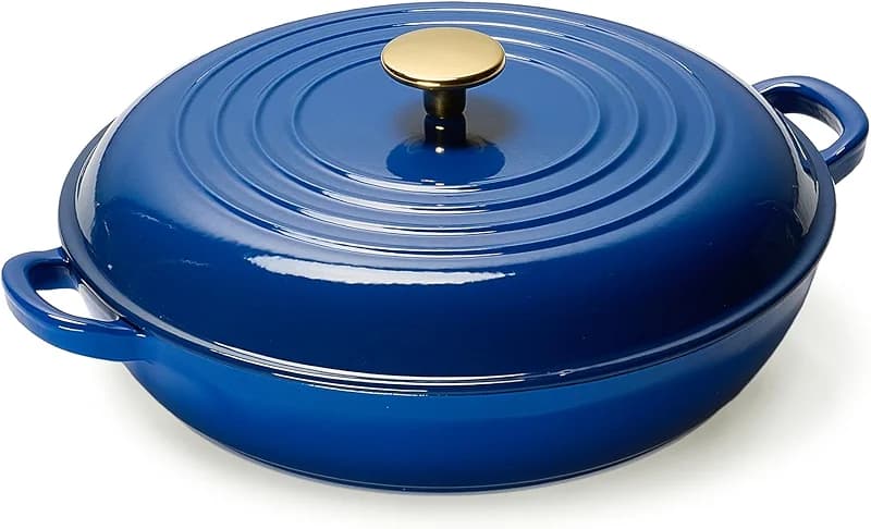 CAROTE 3.4QT Enameled Cast Iron Braiser Pan — image 6
