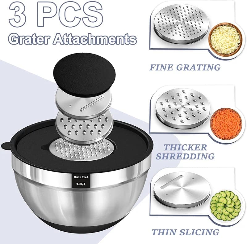Umite Chef Mixing Bowls with Airtight Lids