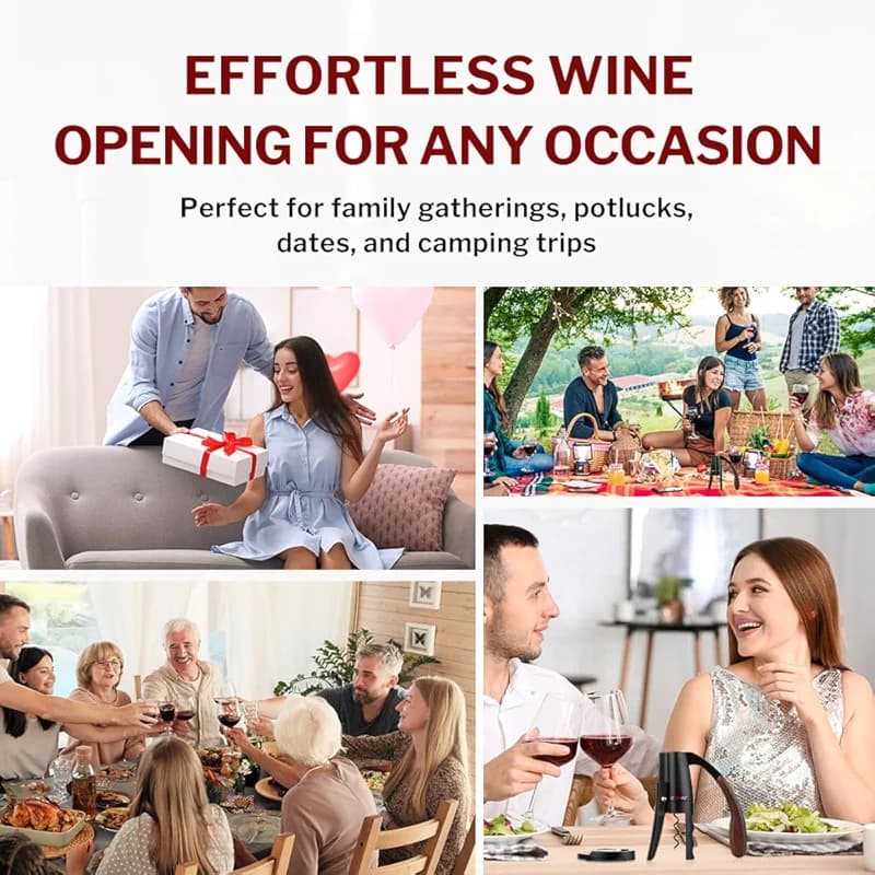 Forge Quality Compact Vertical Lever Corkscrew Wine Opener with Foil — image 6
