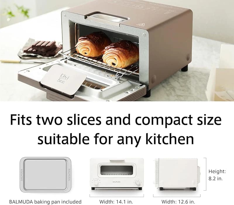 BALMUDA The Toaster | Steam Oven Toaster | Compact Size 14.1" W x 12.6" D — image 2