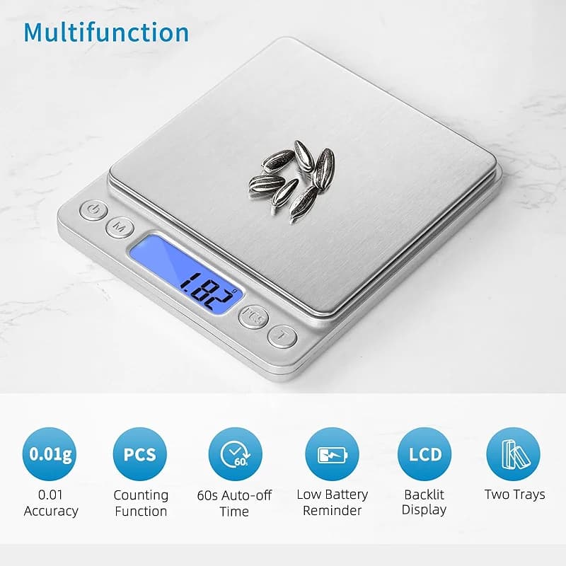 Digital Gram Scale 500g 0.01g Food Scale High Precision Kitchen Scale — image 2