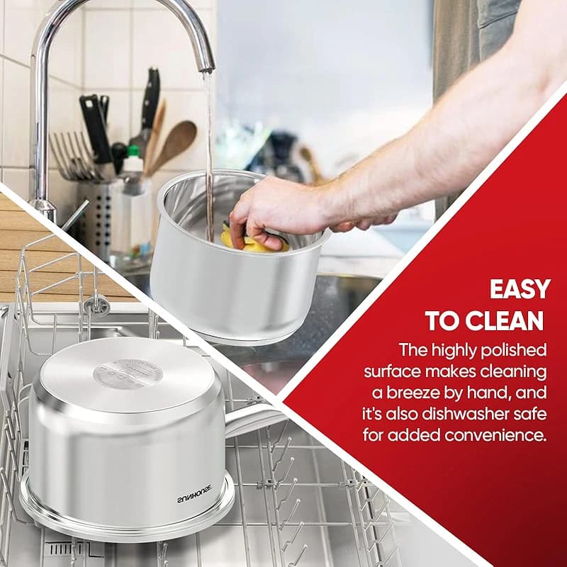 Sunhouse 3 QT Stainless Steel Sauce Pan with Lid — image 7