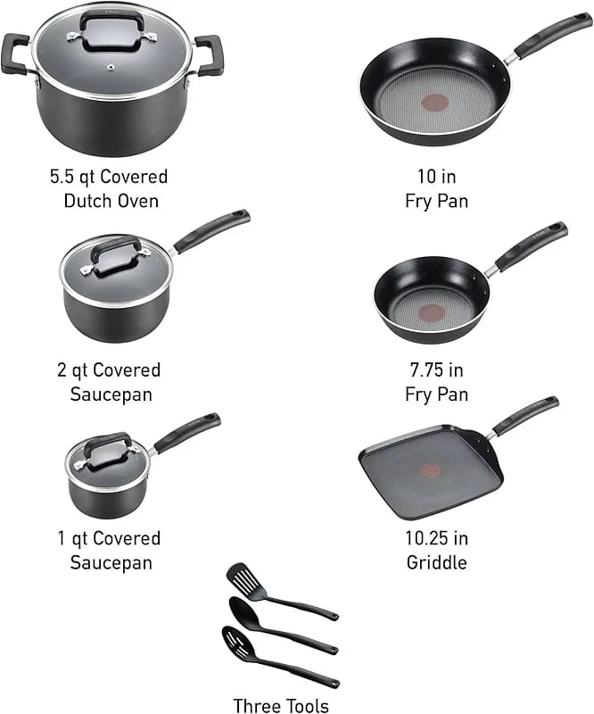 T-Fal Signature Nonstick Pots and Pans Set 12 Piece