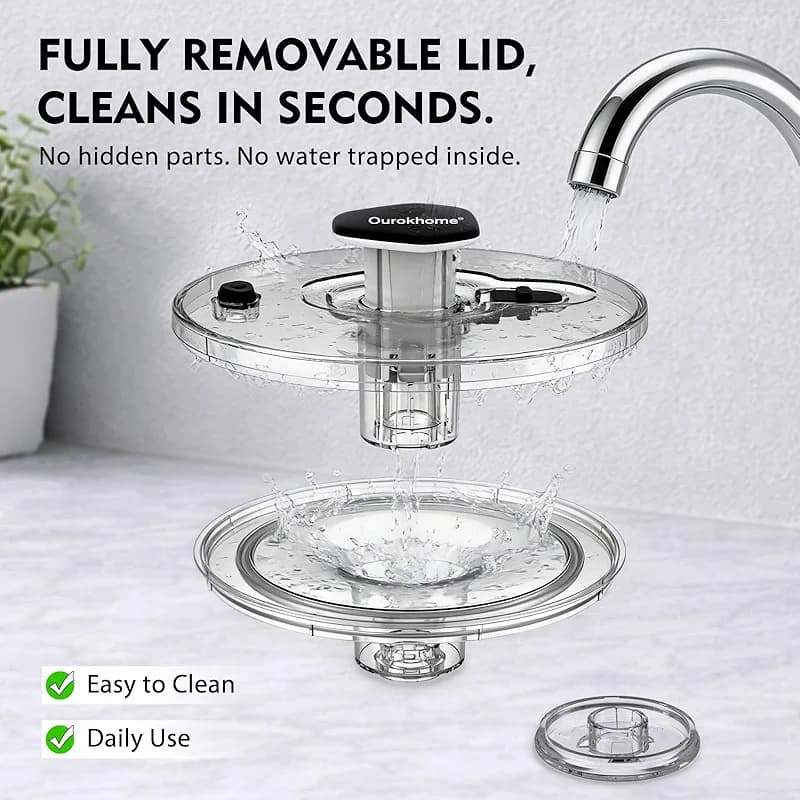 Ourokhome 6.3 QT Salad Spinner with Fully Removable Lid — image 4