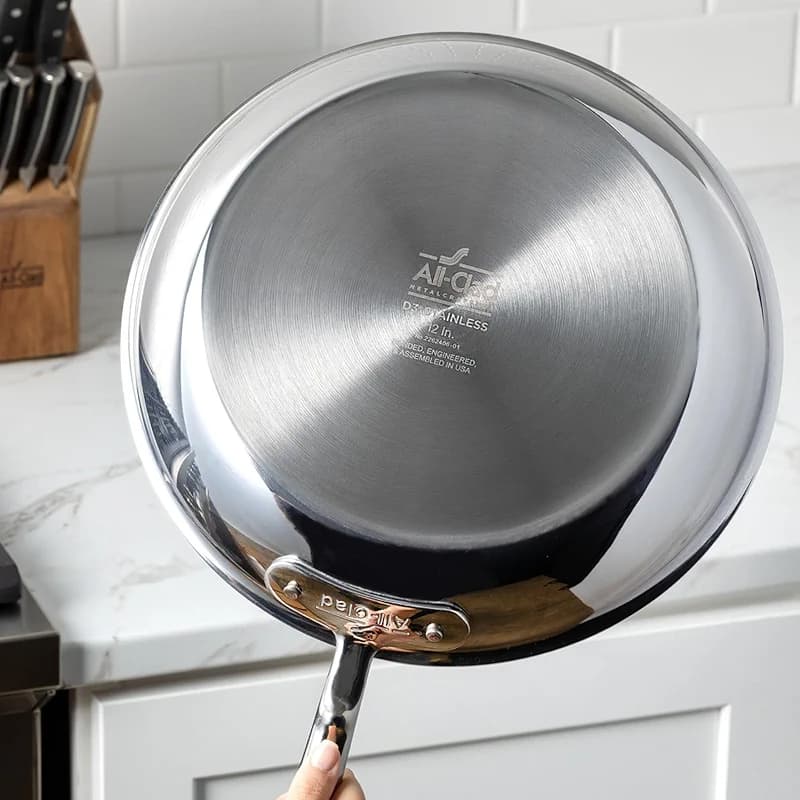 All-Clad D3® Stainless Steel 3 Quart Saute Pan Covered- Made in the USA: image 5