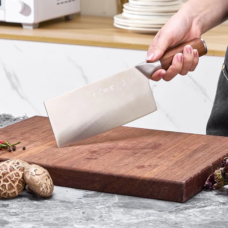 SHI BA ZI ZUO 7 Inches Stainless Steel Meat and Vegetable Cleaver Knife — image 2