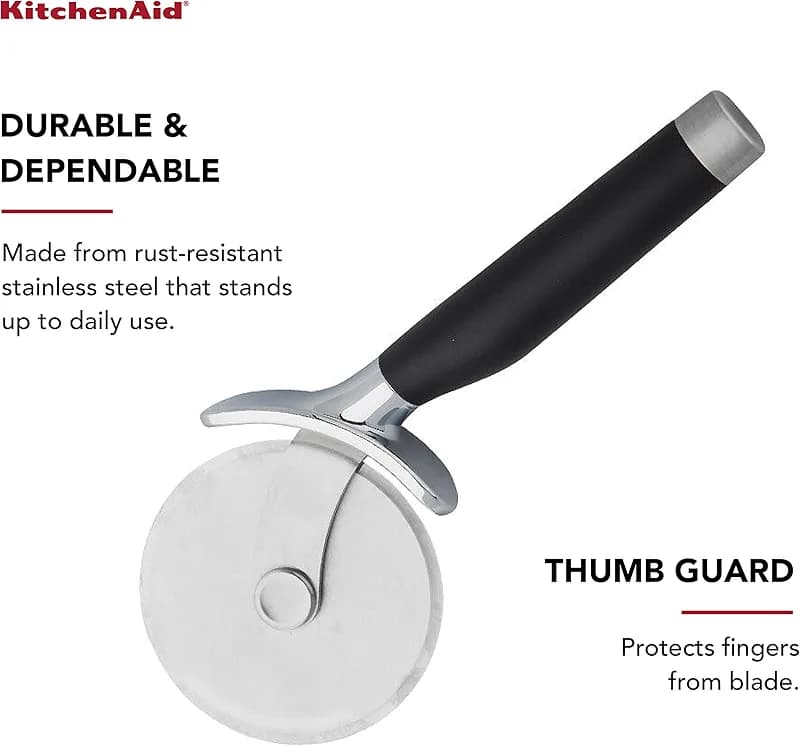 KitchenAid Classic Pizza Wheel with Sharp Blade For Cutting Through Crusts — image 2