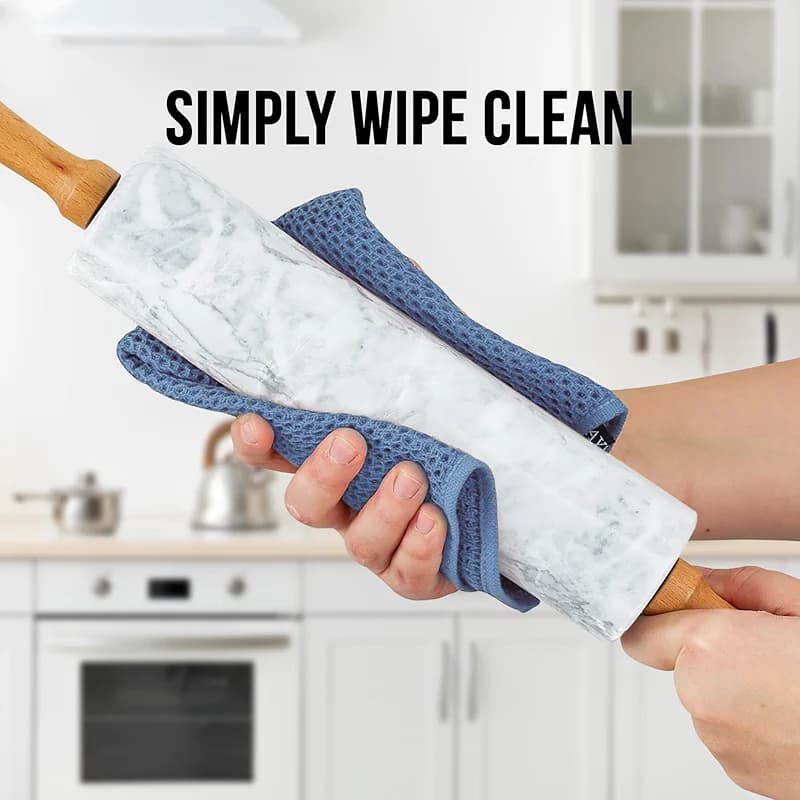 Zulay Kitchen 17-Inch Marble Rolling Pin With Stand - Polished Marble — image 5