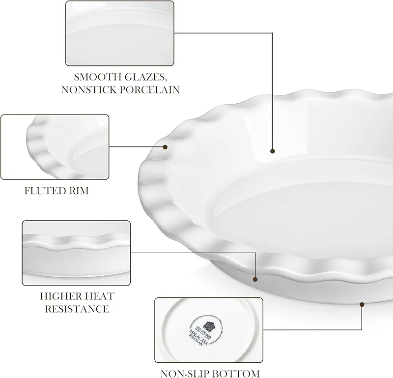 MALACASA Ceramic Pie Pan