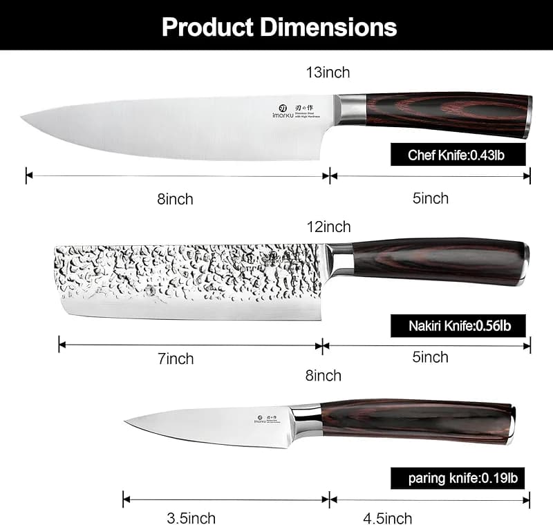 imarku 3 Pieces Knife set — image 1