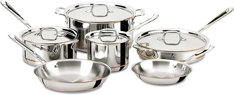 All-Clad Copper Core 5-Ply Stainless Steel Cookware Set 10 Piece Induction — image 7