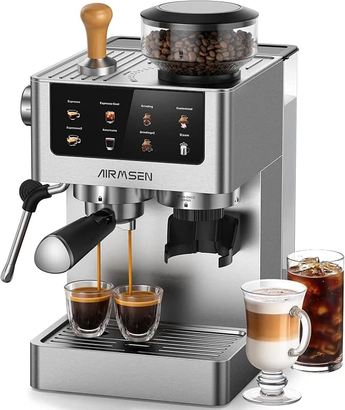 AIRMSEN Espresso Machines with Burr Grinder — image 1