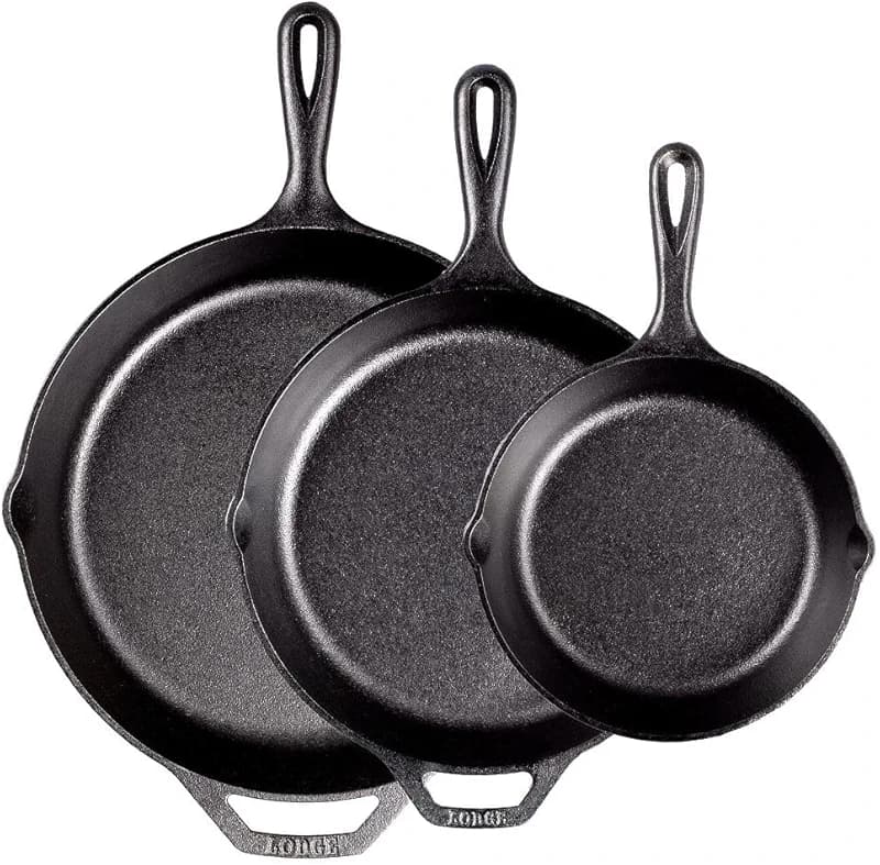 Lodge Seasoned Cast Iron Skillet Set 8 — image 2