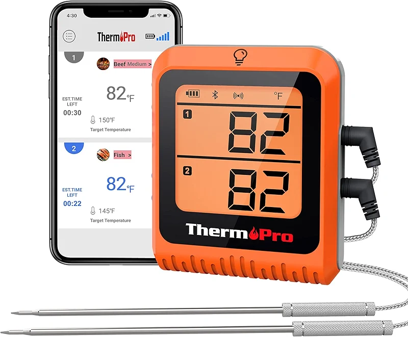 ThermoPro 650 ft Wireless Meat Thermometer Digital for Grilling and Smoking