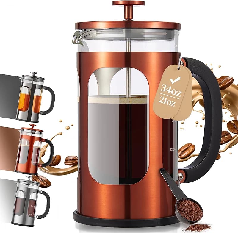 Veken French Press Coffee Maker 34oz 1 L — image 6