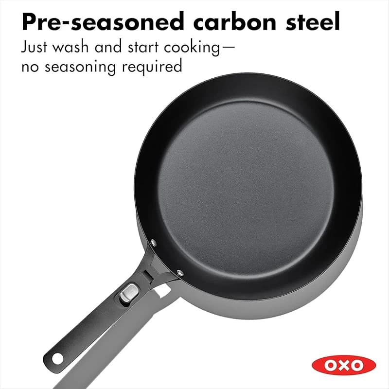 OXO Outdoor Pre-Seasoned Carbon Steel 12" Frying Pan Skillet — image 2