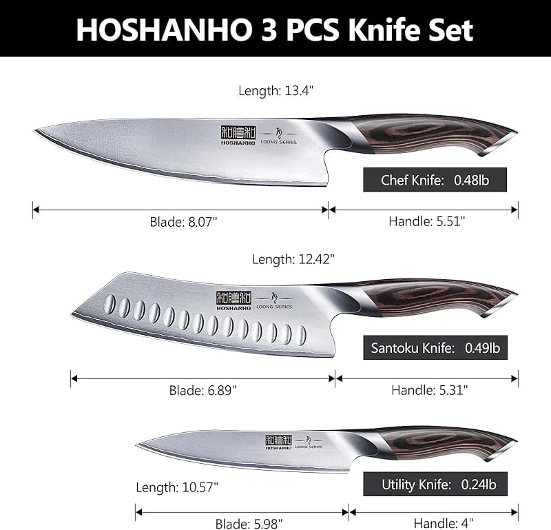 HOSHANHO 3 Pieces Knife Set — image 2