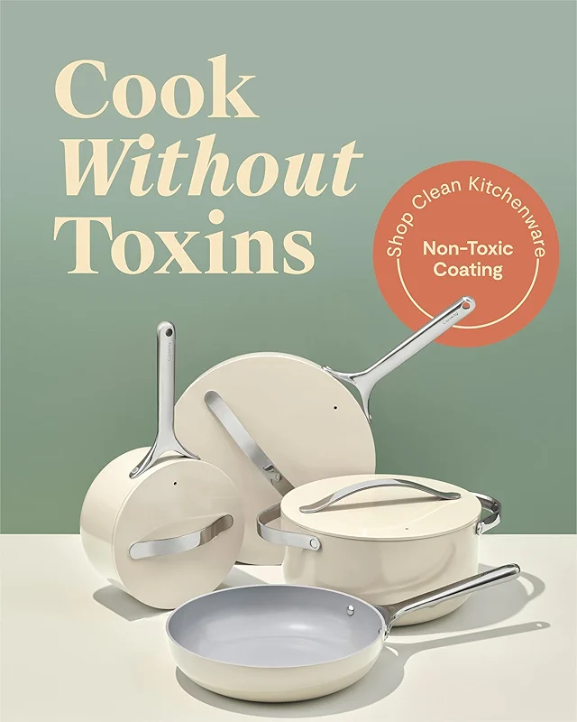 Caraway Non-stick Ceramic Cookware Set (12 Piece) Pots — image 3