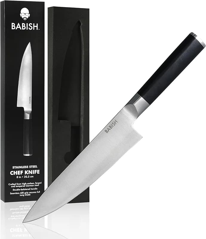 Babish 8-Inch Chef Knife – High-Carbon German 1.4116 Steel Kitchen Knife –