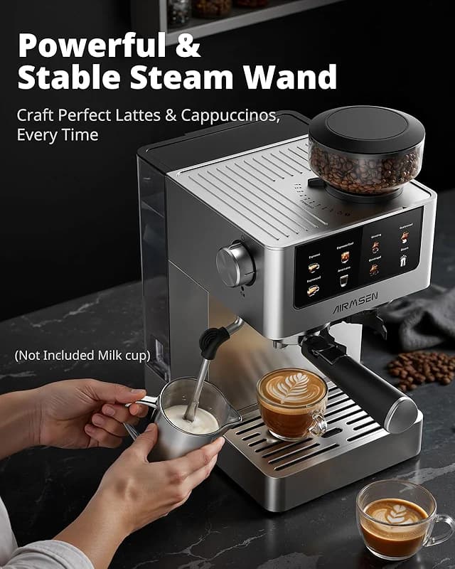 AIRMSEN Espresso Machines with Burr Grinder — image 4