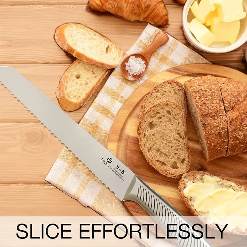 imarku Bread Knife 10 Inch: Japanese High Carbon Stainless Steel — image 5