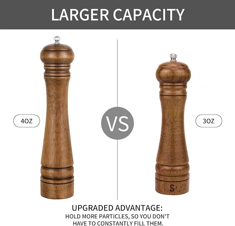 1Pack Wood Pepper Grinder