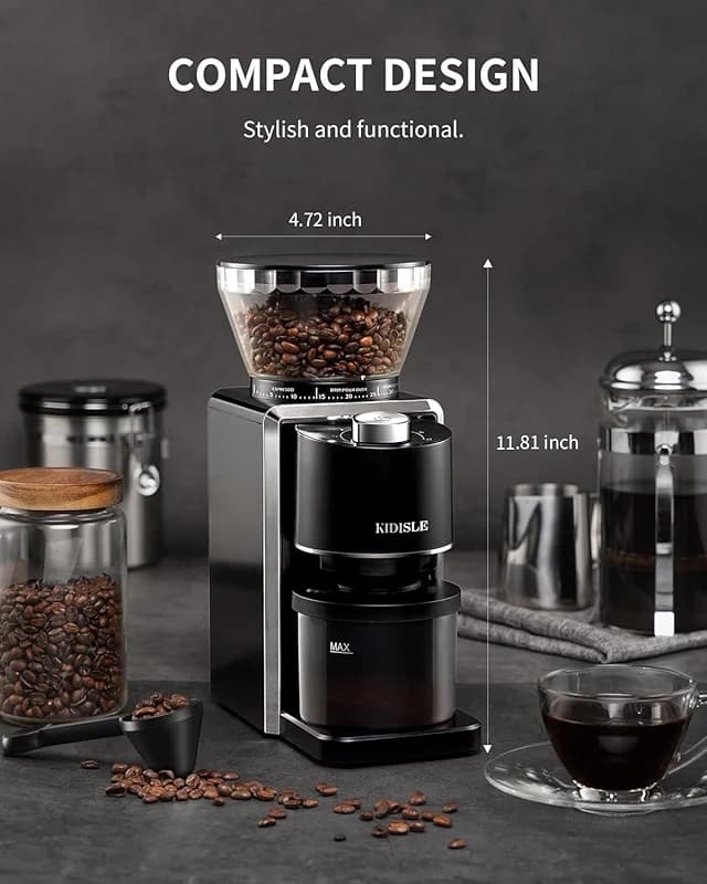 KIDISLE Conical Burr Coffee Grinder — image 3