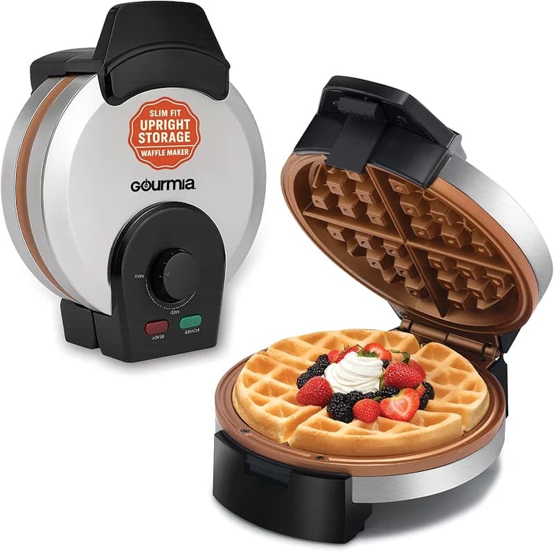 Gourmia Belgian Waffle Maker – Compact Design with Upright Storage — image 2