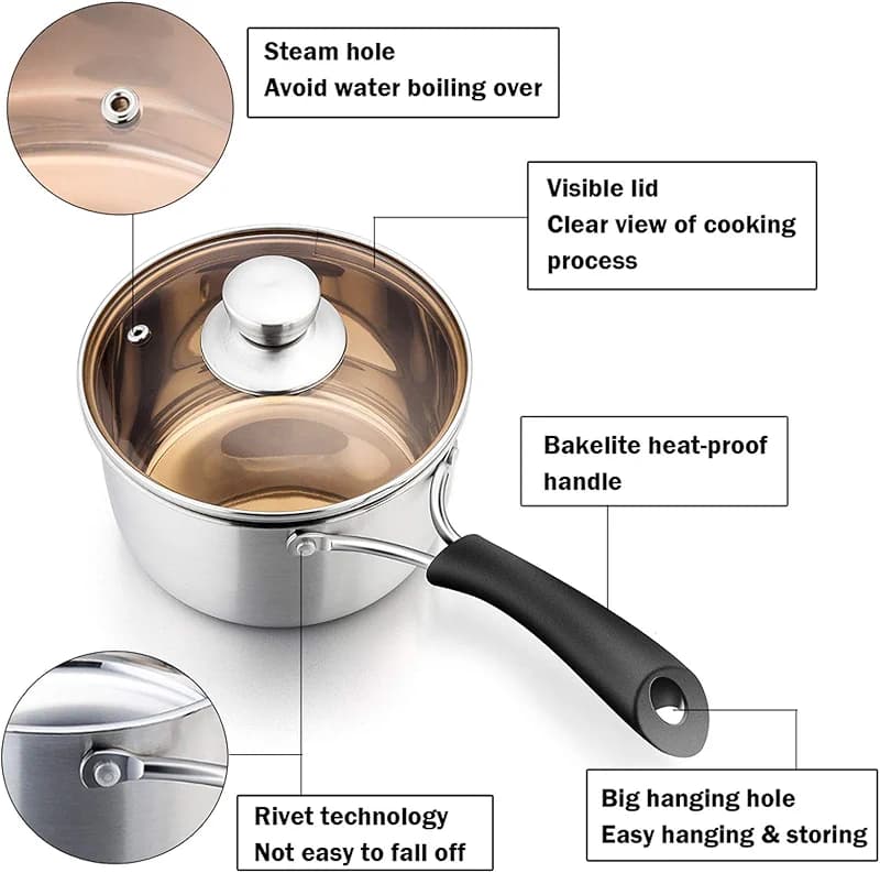 P&P CHEF 1 Quart Saucepan Small Pot