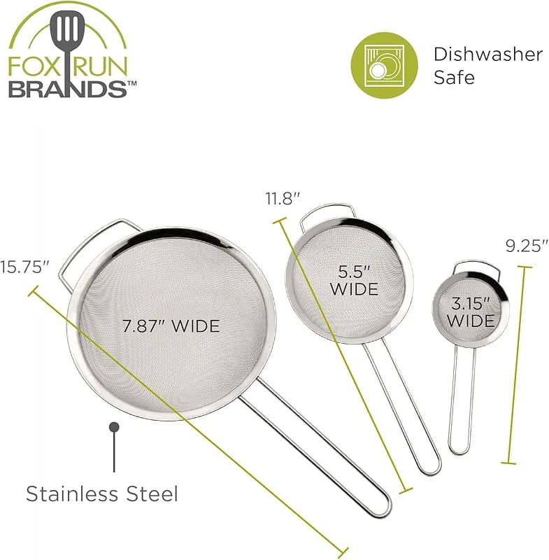 Fox Run Fine Mesh Strainer Set — image 1
