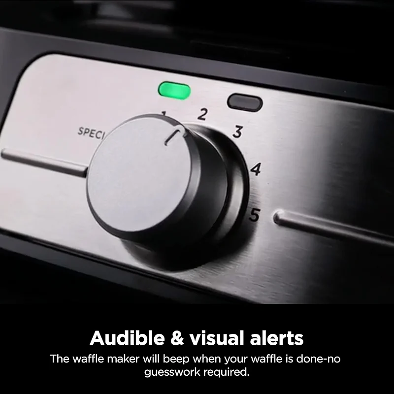 Ninja Belgian Waffle Maker Pro | Vertical Design | 5 Shade Settings with — image 8