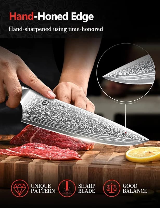 Damascus Chef Knife in Japanese Steel — image 4