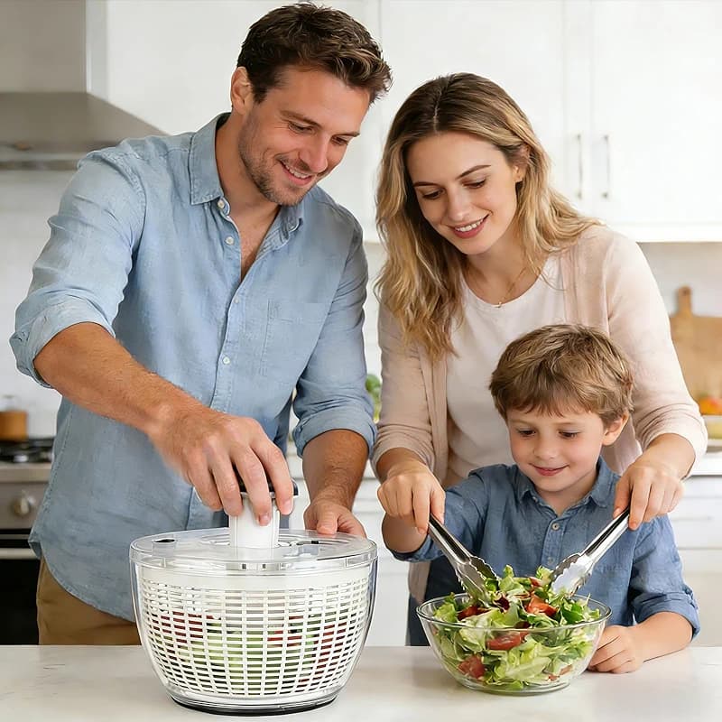 Ourokhome 6.3 QT Salad Spinner with Fully Removable Lid — image 8