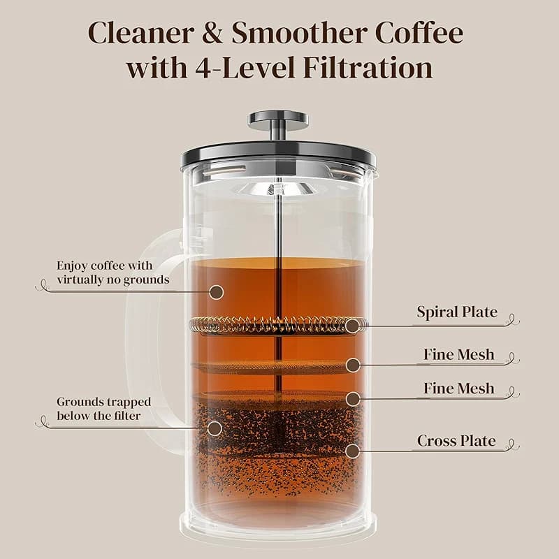 Veken French Press Coffee Maker 34oz — image 4