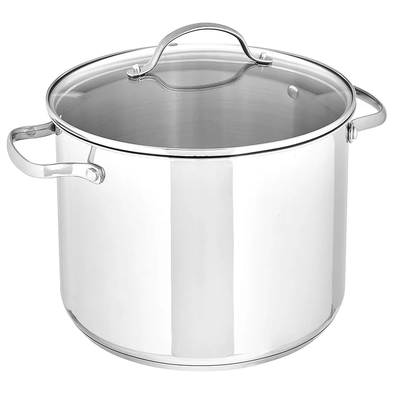 Amazon Basics Stainless Steel Induction Compatible Stock Pot with Glass Lid — image 2