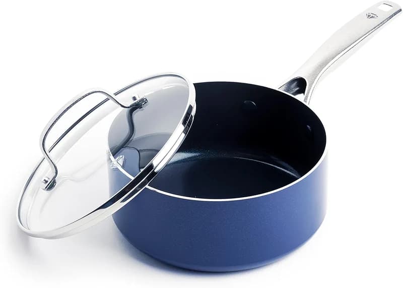 Blue Diamond Nonstick 2QT Saucepan with Lid — image 1