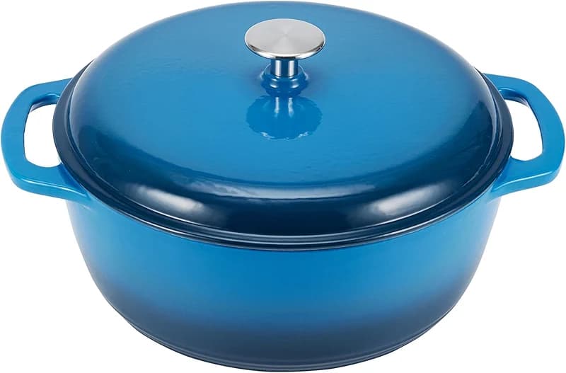 Amazon Basics Enameled Cast Iron Dutch Oven Pot with Lid — image 7