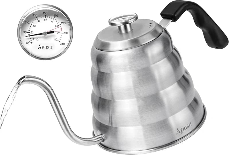 Gooseneck Kettle for Manual Drip Coffee & Tea 40oz Stainless Steel Pour — image 3