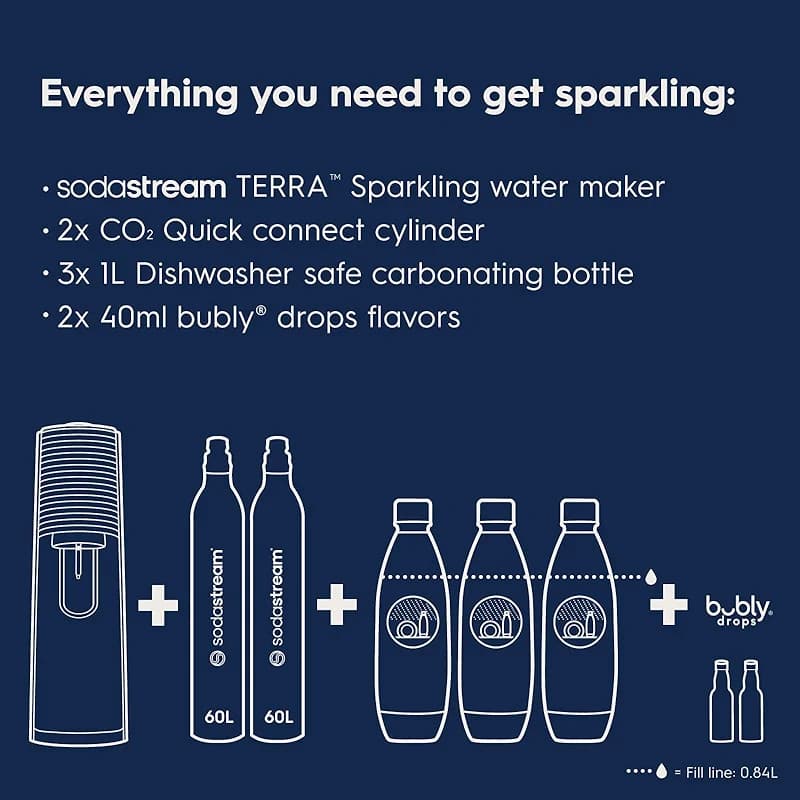 sodastream Terra Sparkling Water Maker | VALUE BUNDLE | CQC CO2 system | — image 8